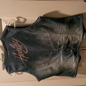 Women's Harley Davidson Vest Jean jacket. NWOT